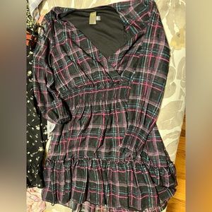 Long sleeve Taylor plaid print dress